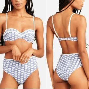 NWT Roller Rabbit Women's The Original Hathi Print High Waist Bikini Bottom XL
